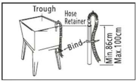 Trough Hose Retainer Bind Min.86cm Max.100cm
