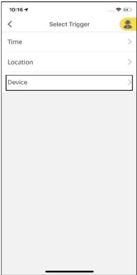 10:16 Select Trigger Time Location Device