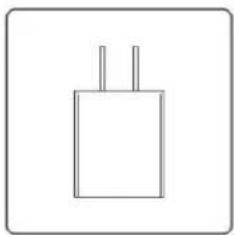Simple line drawing of a rectangular object with two vertical lines on top (no text or symbols)
