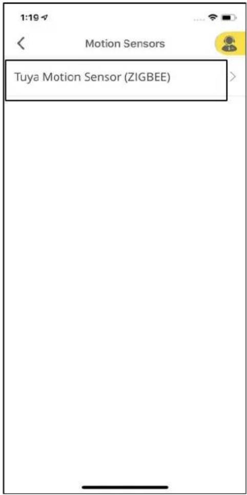 1:19 Motion Sensors Tuya Motion Sensor (ZIGBEE)