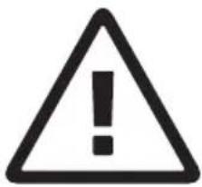 Warning symbol with exclamation mark inside a triangle