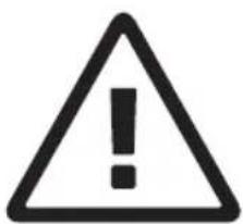 Warning symbol with exclamation mark inside a triangle