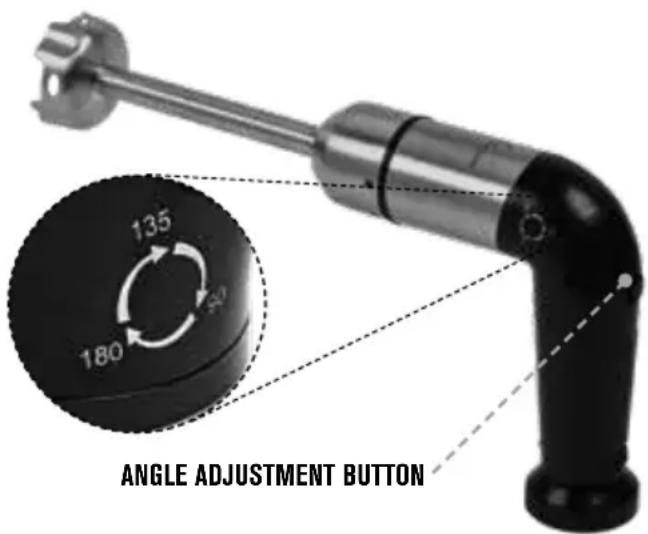 135 180° 90° ANGLE ADJUSTMENT BUTTON