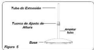 Tubo de Extensión Tuorca de Ajuste de Altura Ampliar tubo Base Figura 5