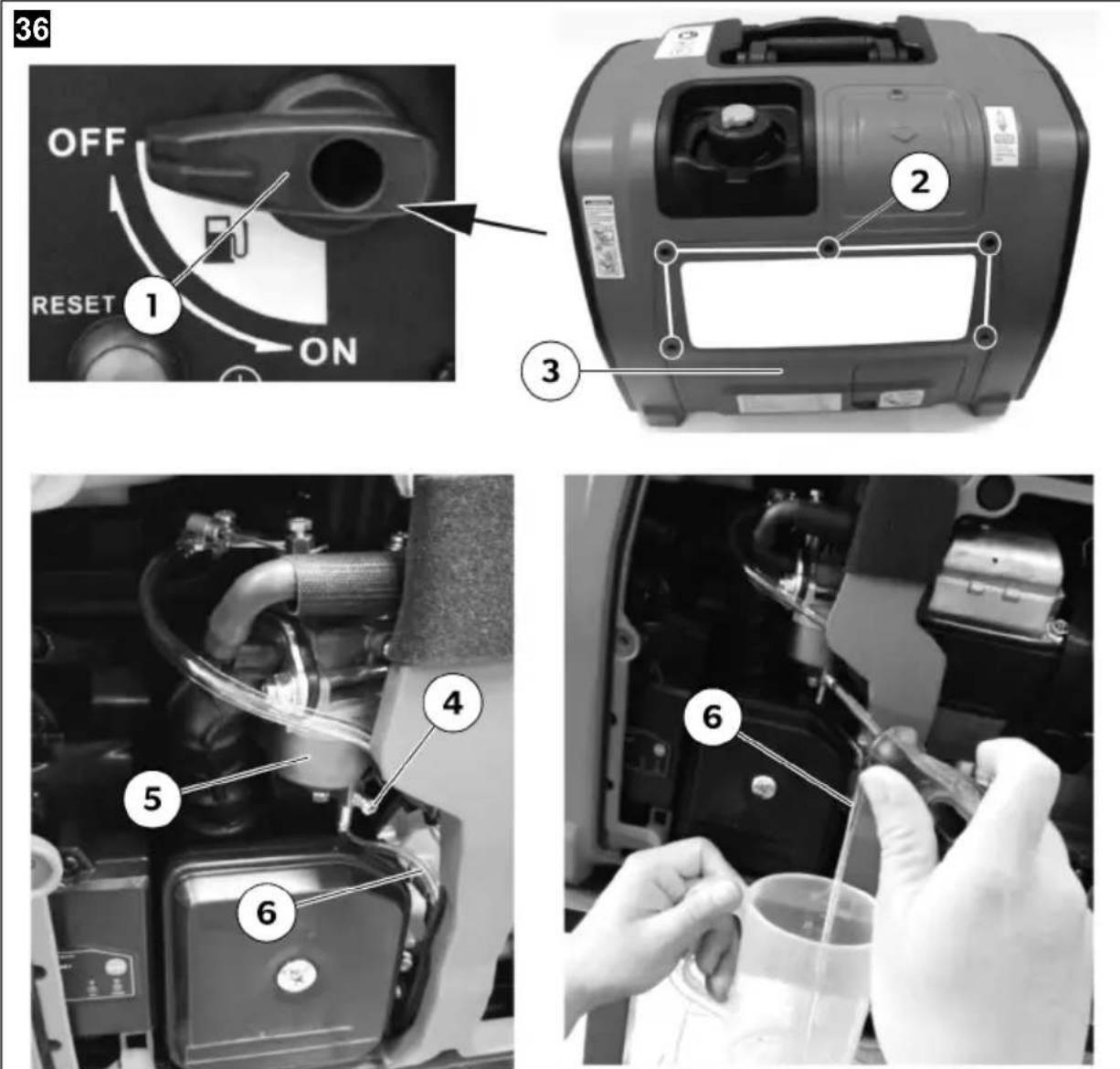 DOMETIC PGE121 - Drain the fuel from the carburetor - 1
