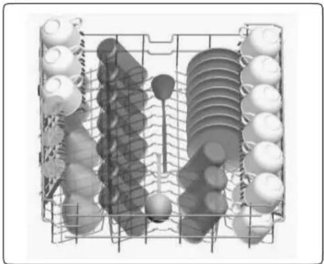 Diagram of a multi-tiered storage unit with circular components and a central rod, no visible text or labels