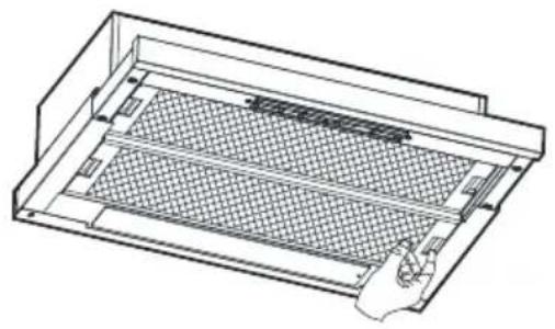 Line drawing of a hand holding a grid-patterned rack inside a rectangular frame (no text or symbols)