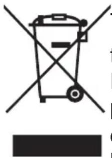 Diagram showing a crossed-out trash bin with a horizontal line and a rectangular block below, indicating no text or symbols.