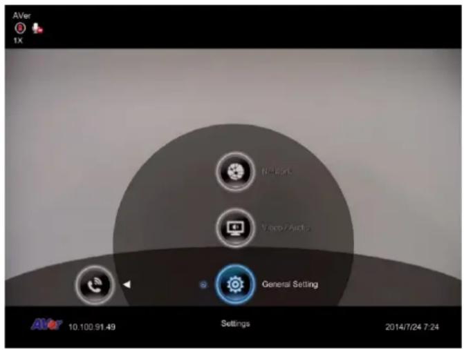 AVer 1X Network Video/Audio General Setting AVr 10.100.91.49 Settings 2014/7/24 7:24
