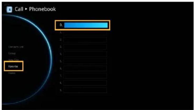 Call ▶ Phonebook Contacts List Group Home Page Favorite Choose