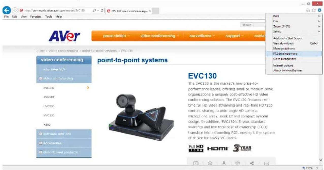 http://communication.aver.com/model/EVC130 EVC130 video conferencing... File Edit View Favorites Tools Help AVer presentation video conferencing surveillance support contact home > video conferencing > point-to-point systems > EVC130 video conferencing why AVer VC7 video conferencing EVC130 EVC100 HVC330 HVC130 H300 software add-ons accessories discontinued products point-to-point systems EVC130 The EVC130 is the market's new price-to- performance leader, offering small to medium-scale organizations a uniquely cost-effective HD video conferencing solution. The EVC130 features real- time full HD video streaming and real-time HD720p content sharing, a wide-angle HD camera, microphone array, sleek UI and compact system design. In addition, EVC130's 3-year standard warranty and low total cost of ownership (TCO) translate into astounding ROI, making it the system of choice for savvy VC users. Full HD HDMI YEAR MARTINITY