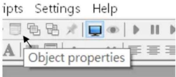 ipts Settings Help Object properties