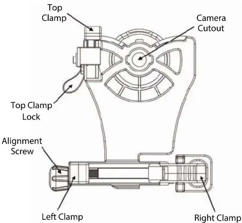 Top Clamp Camera Cutout Top Clamp Lock Alignment Screw Left Clamp Right Clamp