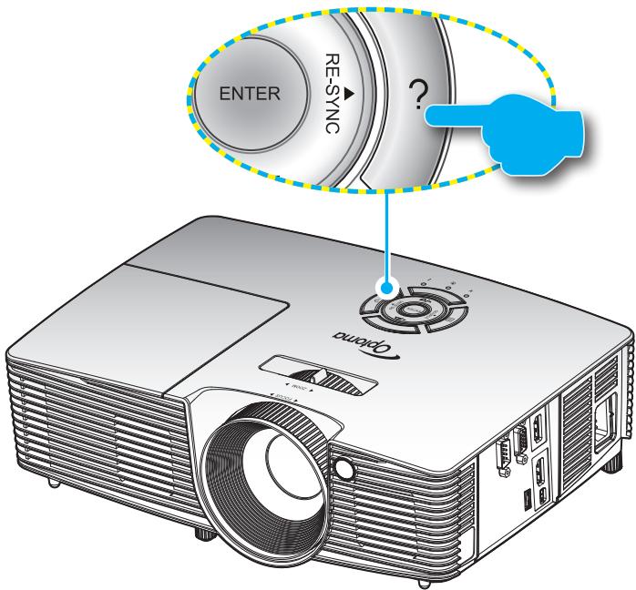 OPTOMA EH341 - Utiliser le menu Aide - 1