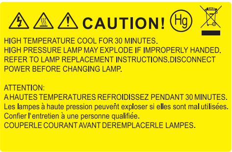OPTOMA EH341 - Remplacement de la lampe - 2