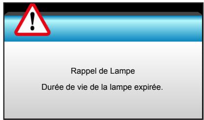 OPTOMA EH341 - • Avertissement de lampe : - 1