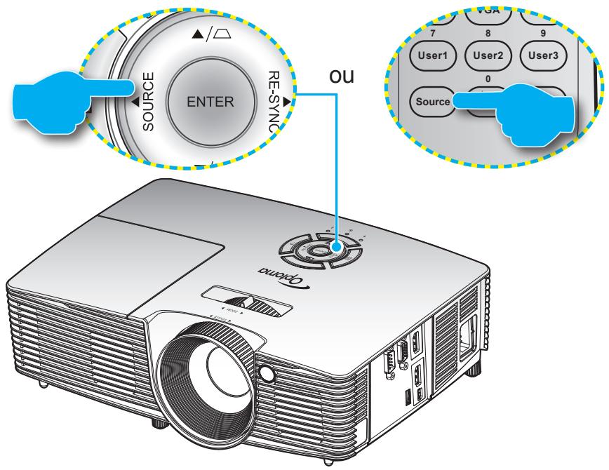 OPTOMA EH341 - Sélectionner une source d'entrée - 1