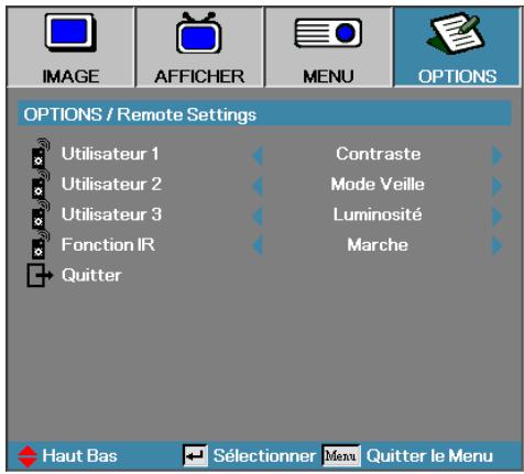 OPTOMA EH415e - Commandes de l'utilisateur - 1