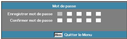 OPTOMA EH415ST - Changer mot passe - 2