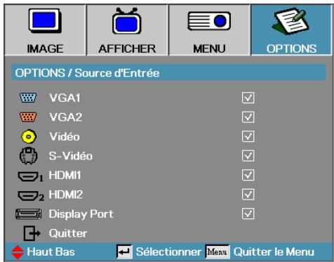 OPTOMA EH500 - Commandes de l'utilisateur - 1