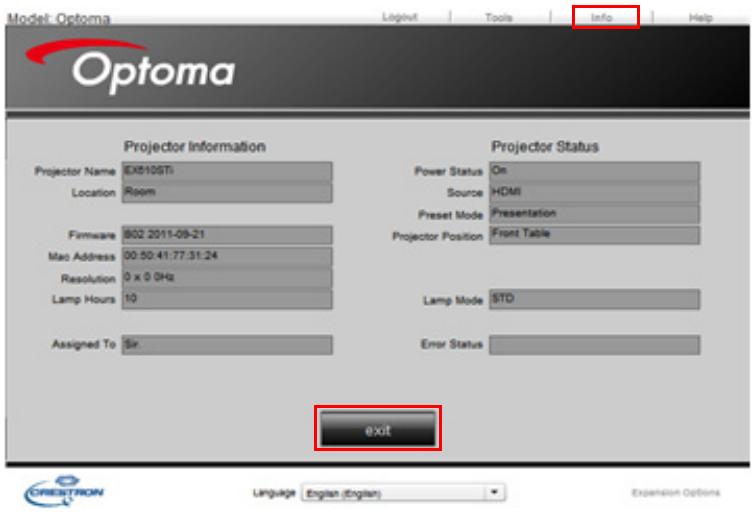 OPTOMA EH501 - Important - 1
