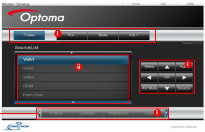 OPTOMA EH501 - À propos de la commande Crestron - 1