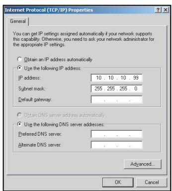 OPTOMA EH504 - Saisissez l'adresse IP et le masque de sous-réseau, puis appuyez sur "OK". - 1