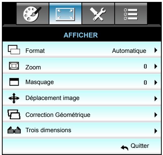 OPTOMA EH504 - Menu Affichage - 1