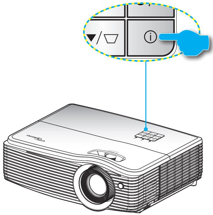 OPTOMA EH504 - Utiliser le bouton Informations - 1
