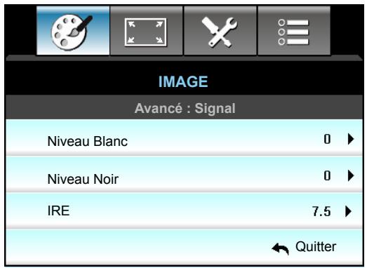 OPTOMA EH504 - Menu Image - Avancé - Signal (Video) - 1