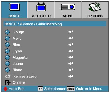 OPTOMA EH505 - Image | Avancé | Color Matching - 1