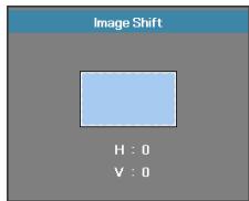 OPTOMA EH505e - Déplacement image - 1