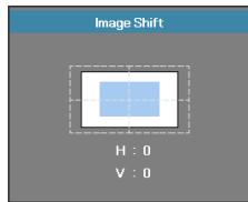 OPTOMA EH505e - Déplacement image - 2
