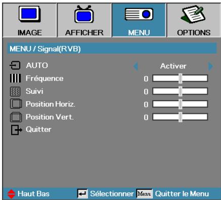 OPTOMA EH505e - Menu | Signal (RGB) - 1