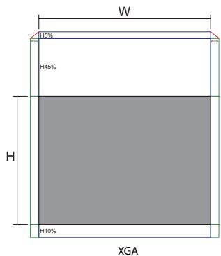 OPTOMA EH505e - Schéma de la plage Réglage de l'objectif - 2