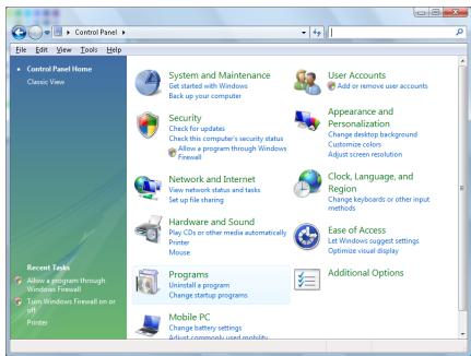 OPTOMA EH505e - Comment activer TELNET sur Windows VISTA / 7 - 1