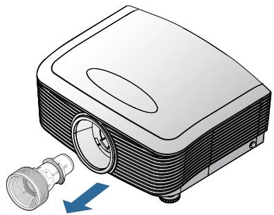 OPTOMA EH505e - Démontage de l'objectif du projecteur - 3