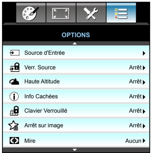 OPTOMA EH515T - Menu Options - 1