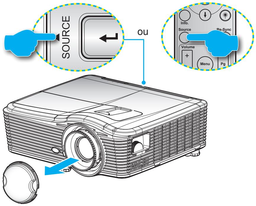 OPTOMA EH515T - Sélectionner une source d'entrée - 1