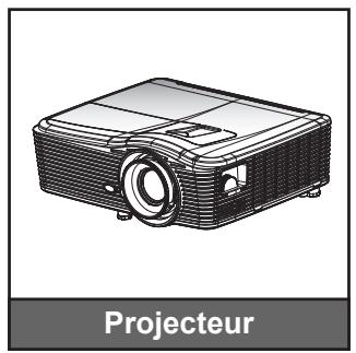 OPTOMA EH515T - Description du contenu de la boîte - 1