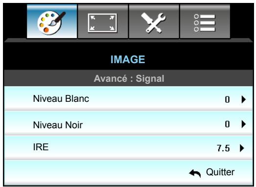OPTOMA EH515T - Menu Image - Avancé - Signal (Video) - 1