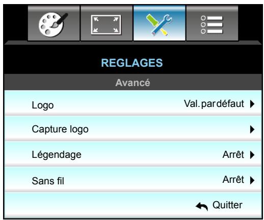 OPTOMA EH515TST - Menu Configuration - Avancé - 1