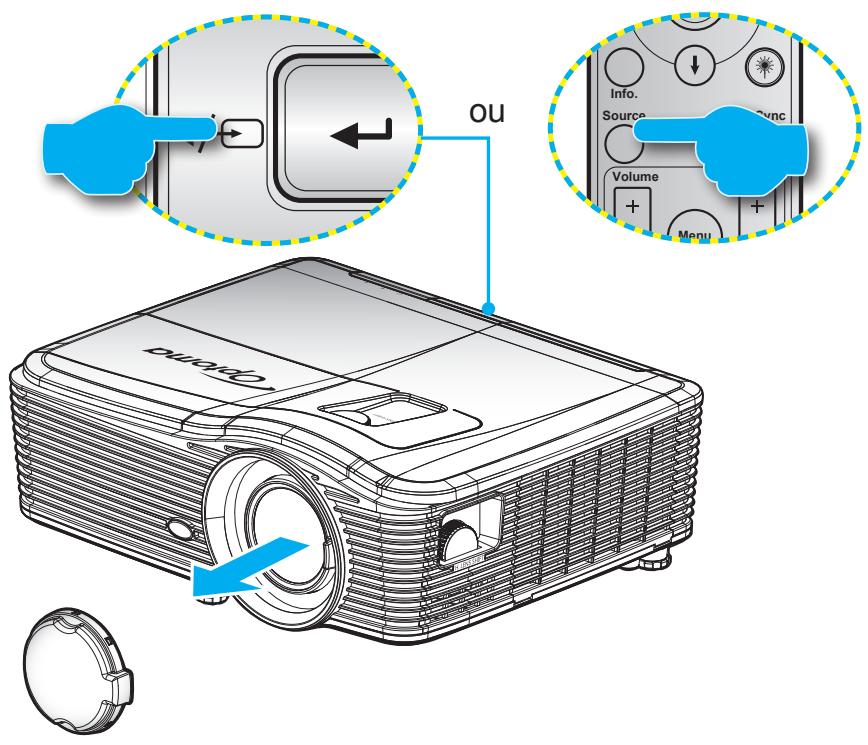 OPTOMA EH515TST - Sélectionner une source d'entrée - 1