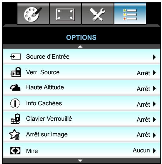 OPTOMA EH515TST - Menu Options - 1