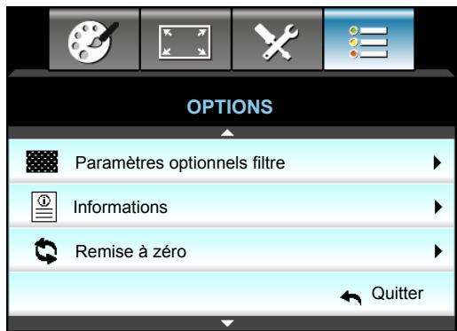 OPTOMA EH515TST - Menu Options - 1