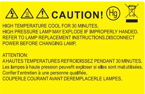 OPTOMA EH515TST - Remplacement de la lampe - 2