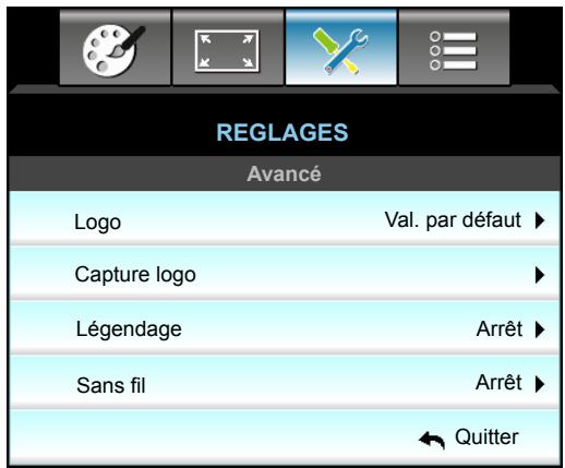 OPTOMA EH615 - Menu Configuration - Avancé - 1