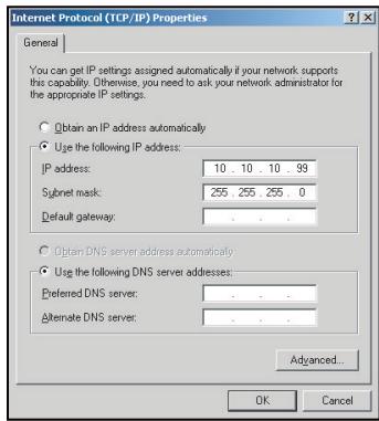 OPTOMA EH615 - Saisissez l'adresse IP et le masque de sous-réseau, puis appuyez sur "OK". - 1