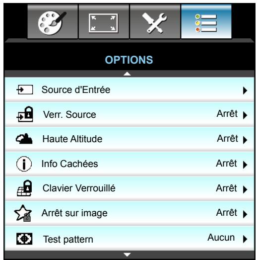 OPTOMA EH615 - Menu Options - 1