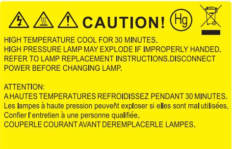 OPTOMA EH615 - Remplacement de la lampe - 2